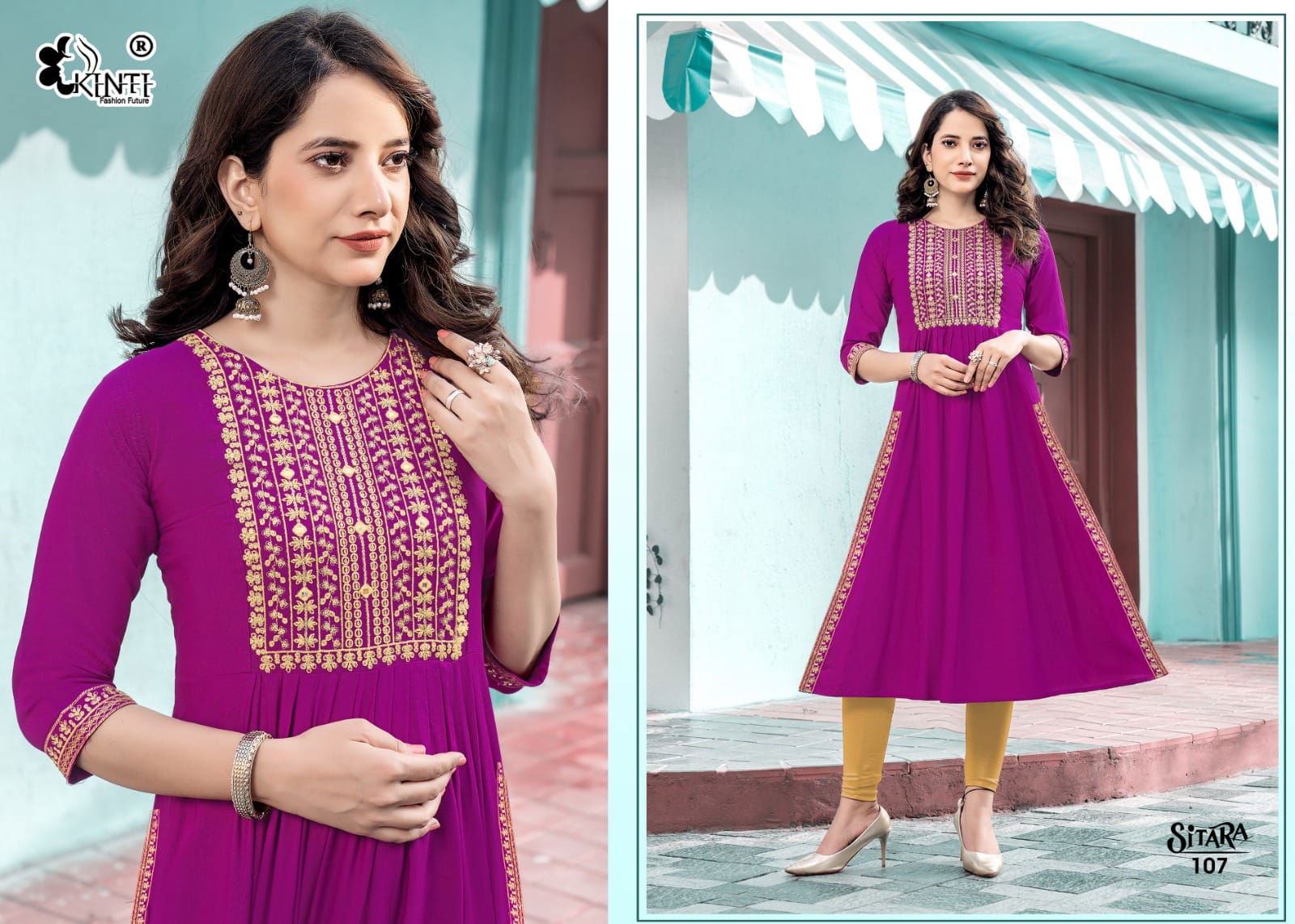 Kinti Sitara Nayra Cut Wholesale Designer Kurtis Catalog